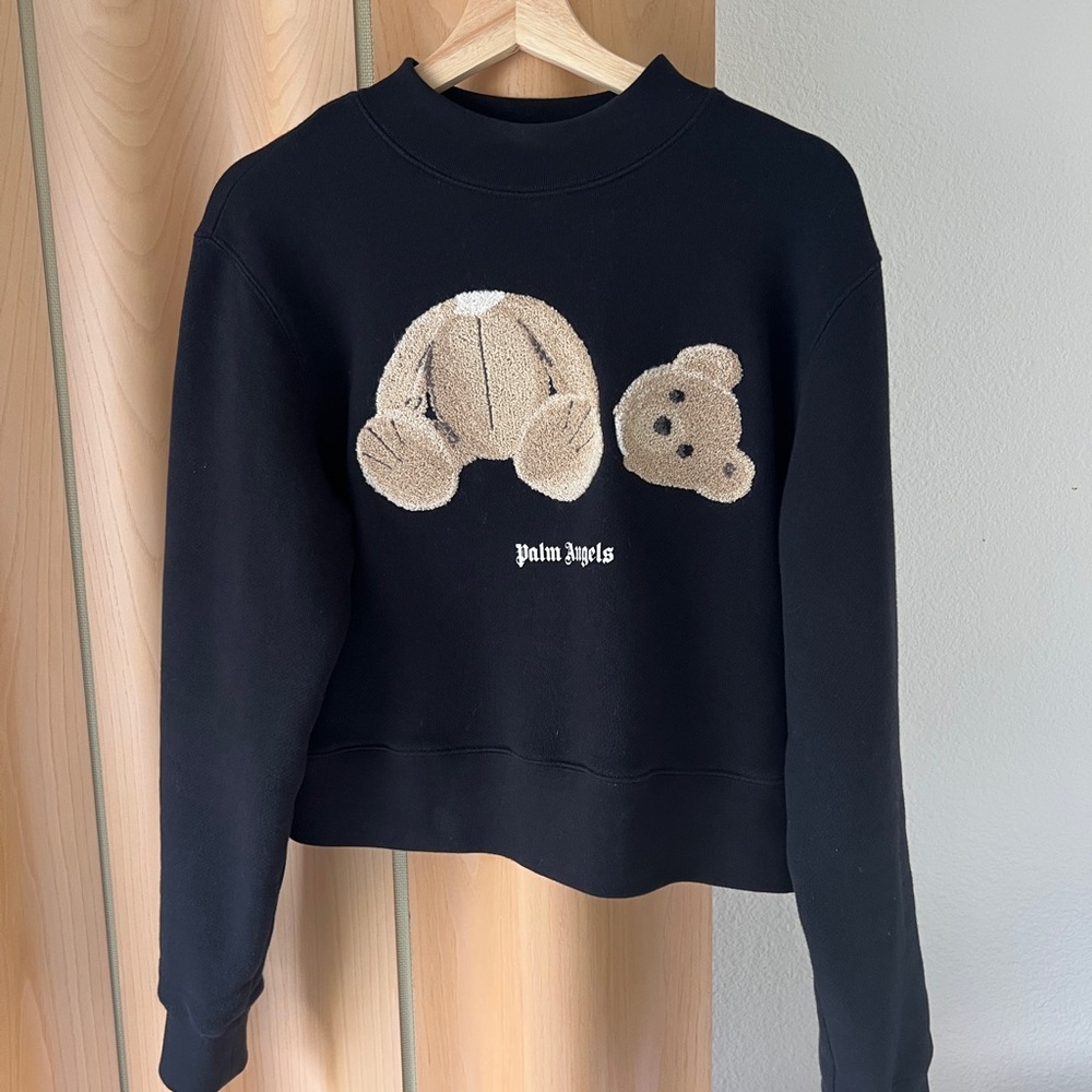 Palm Angels Black Cotton Hoodie